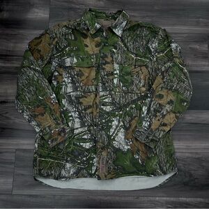 RedHead Silent Hide Mens Size XL Mossy Oak Button Up Hunting Long Sleeve Shirt